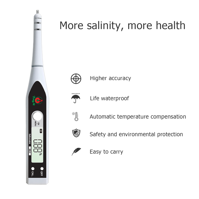 Saltwater tester measures salinity with accuracy, crucial for maintaining optimal levels in marine aquariums.